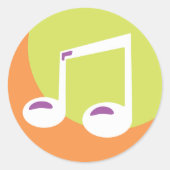 ミュージカルメモアイコン ラウンドシール (正面)