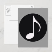 ミュージカルメモ～黒 ポストカード (正面/裏面)