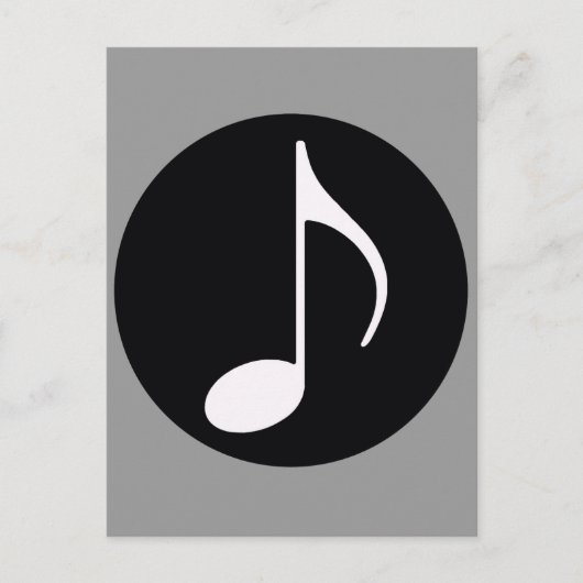 ミュージカルメモ～黒 ポストカード (正面)