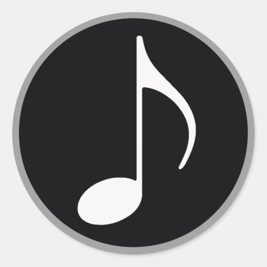 ミュージカルメモ～黒 ラウンドシール (正面)