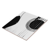 ミュージカルモダン楽器白黒ギター タイル (側面)