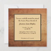 ミュージカルリサイタルアンティークシート音パーソナライズされた楽 招待状 (裏面)