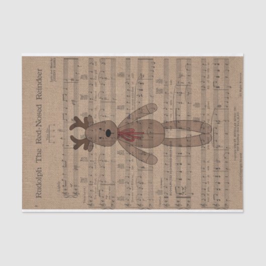 ミュージカルルドルフ赤ノーズトナディテディベア 薄葉紙 (正面)