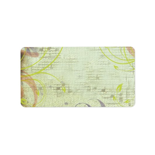 ミュージカルレッドポピープリント自分のラベルシール ラベル (正面)