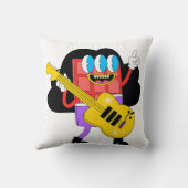 ミュージカルレッド漫画チョコレートとギター クッション (裏面)