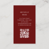 ミュージカルヴァイオリン演奏者QRコードエレガント 名刺 (裏面)