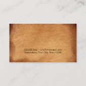 ミュージカルヴィンテージオールド紙ピアノ先生 名刺 (裏面)