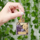 ミュージカルヴィンテージナス孔雀ダマスクキーチェーン キーホルダー (手)