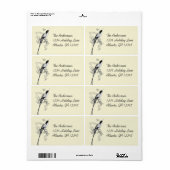 ミュージカルヴィンテージハミングバードハートラベル ラベル (フルシート)