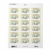 ミュージカルヴィンテージバーズグレー住所 シールfor rsvp ラベル (フルシート)