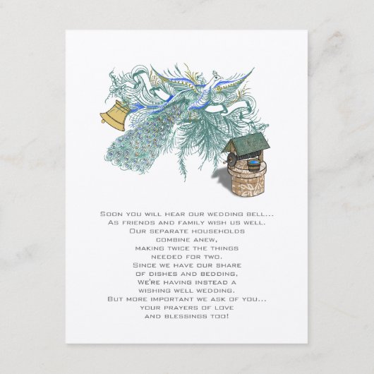 ミュージカルヴィンテージ孔雀結婚鳥の願い井戸 エンクロージャーカード (裏面)