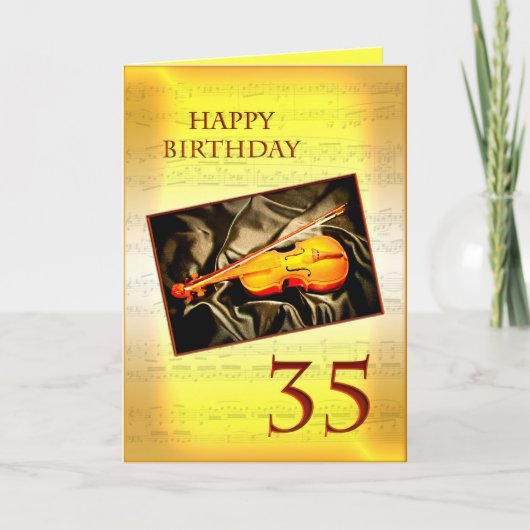 ミュージカル付き35歳の誕生日カード カード (正面)