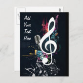 ミュージカル割れ音抽象芸術 ポストカード (正面/裏面)