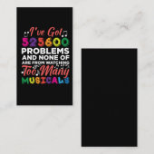 ミュージカル劇問題ブロードウェイ歌手 名刺 (正面/裏面)