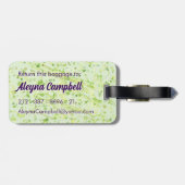 ミュージカル名前、QRコード、ライムクリームの追加 ラゲッジタグ (裏面横)