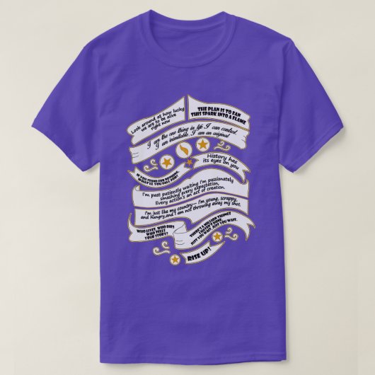 ミュージカル名言 Tシャツ (デザイン正面)