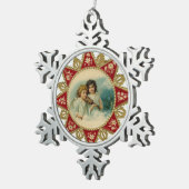 ミュージカル天使スター スノーフレークピューターオーナメント (右)