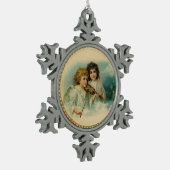 ミュージカル天使 スノーフレークピューターオーナメント (左)