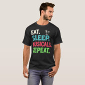 ミュージカル好きのための「ミュージカル三昧」Tシャツ Tシャツ (正面フル)