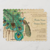 ミュージカル孔雀バードケージフェザーウェディング侵入 招待状 (正面/裏面)
