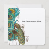 ミュージカル孔雀バードケージフェザー日付を保存 セーブザデート (裏面)