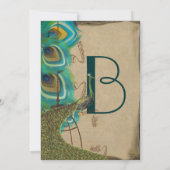 ミュージカル孔雀バードケージフェザー結婚 招待状 (裏面)