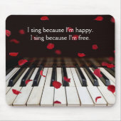 ミュージカル引用文オンピアノ鍵 マウスパッド (正面)