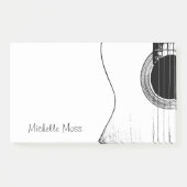 ミュージカル抽象芸術ギターモダン白黒 ポストイット (正面)