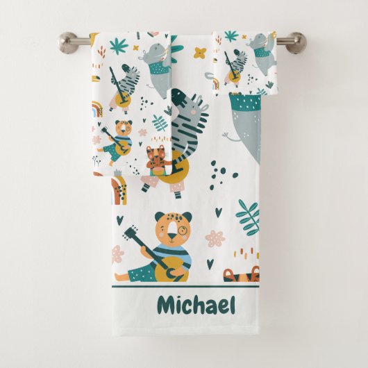 ミュージカル森林動物 バスタオルセット (インサイチュ)
