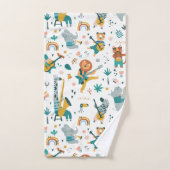 ミュージカル森林動物 バスタオルセット (ハンドタオル)