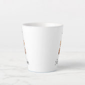 ミュージカル楽器かわいいバイオリン カフェラテマグ (正面)