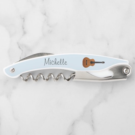 ミュージカル楽器アコースティックギターブルー ソムリエナイフ (裏面)