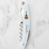 ミュージカル楽器アコースティックギターブルー ソムリエナイフ (正面)