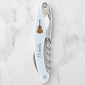 ミュージカル楽器アコースティックギターブルー ソムリエナイフ (裏面)