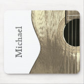 ミュージカル楽器アコースティックギター抽象芸術ベージュ マウスパッド (正面)