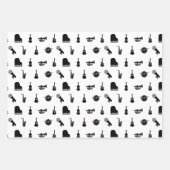 ミュージカル楽器カスタム背景色 ラッピングペーパーシート (正面2)