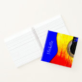 ミュージカル楽器カラフルギターレッドイエロー ノートブック (内部)