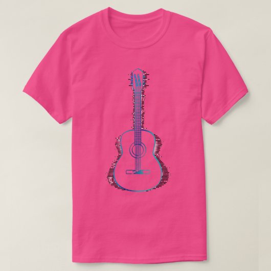 ミュージカル楽器ギタリストかわいいギター Tシャツ (デザイン正面)