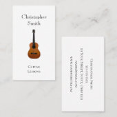 ミュージカル楽器ギターレッスンシンプル 名刺 (正面/裏面)