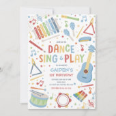ミュージカル楽器シンダンスバースデ遊ィーバーパーティー 招待状 (正面)