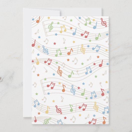 ミュージカル楽器シンダンスバースデ遊ィーバーパーティー 招待状 (裏面)