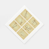 ミュージカル楽器スケッチ スタンダードランチョンナプキン (角)