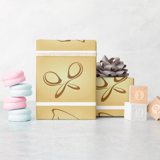 ミュージカル楽器スケッチ ラッピングペーパー