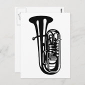 ミュージカル楽器トゥバ – ミュージシャンデザイン ポストカード (正面/裏面)