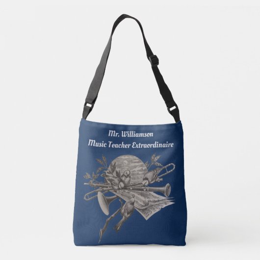 ミュージカル楽器バンド音楽先生鑑賞 クロスボディバッグ (裏面)
