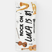 ミュージカル楽器バースデーパーティーデコール 横断幕 (縦)