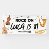 ミュージカル楽器バースデーパーティーデコール 横断幕 (横)