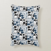 ミュージカル楽器パターンデザイン2トーン アクセントクッション (裏面(縦))