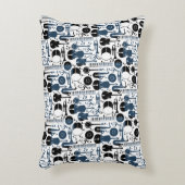 ミュージカル楽器パターンデザイン2トーン アクセントクッション (正面(垂直))