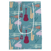 ミュージカル楽器パターン ミディアムペーパーバッグ (裏面)